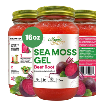 Beetroot Sea Moss Gel – 16oz | Organic Wildcrafted Irish Sea Moss with Beets