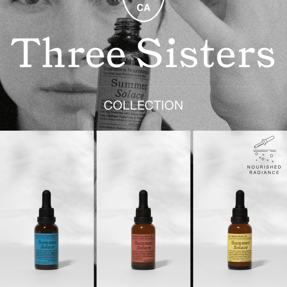 Three Sisters: Luxury Tallow Oil Trio – Face, Body & Hair Oils